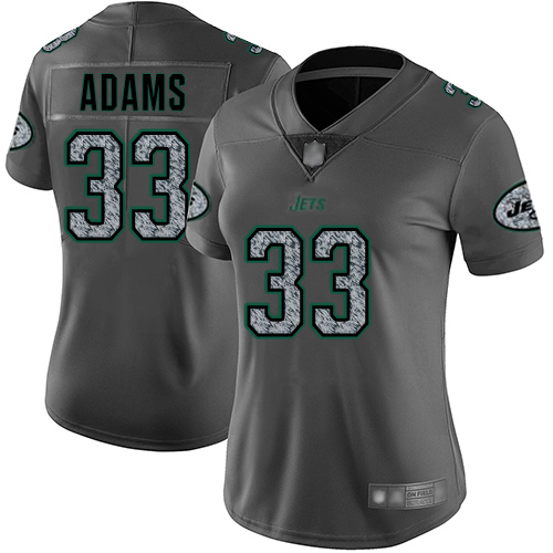New York Jets Limited Gray Women Jamal Adams Jersey NFL Football 33 Static Fashion